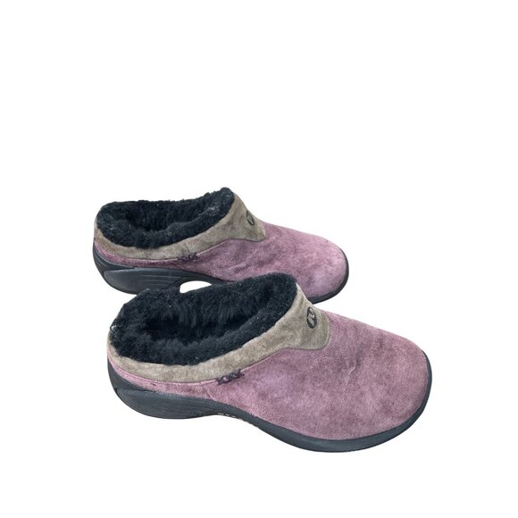 Merrell Encore Ice Huckleberry Womens Suede Fur Clogs Size 6.5 SKU 8924 - Picture 4 of 15